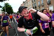 1 June 2025; Participant Cait O'Meara after the 2025 Vhi Women’s Mini Marathon. More than 28,500 women from all over the country took to the streets of Dublin to run, walk and jog the 10km route, raising much needed funds for hundreds of charities. For further information please log on to www.vhiwomensminimarathon.ie Photo by Seb Daly/Sportsfile