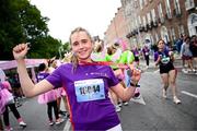 1 June 2025; Participant Paula Antal after the 2025 Vhi Women’s Mini Marathon. More than 28,500 women from all over the country took to the streets of Dublin to run, walk and jog the 10km route, raising much needed funds for hundreds of charities. For further information please log on to www.vhiwomensminimarathon.ie Photo by Seb Daly/Sportsfile