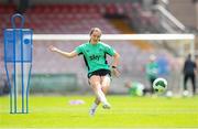 1 June 2025; Tyler Toland during a Republic of Ireland women's training session at Turner's Cross in Cork. Photo by Stephen McCarthy/Sportsfile