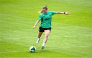 1 June 2025; Aoibheann Clancy during a Republic of Ireland women's training session at Turner's Cross in Cork. Photo by Stephen McCarthy/Sportsfile