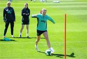 1 June 2025; Kyra Carusa during a Republic of Ireland women's training session at Turner's Cross in Cork. Photo by Stephen McCarthy/Sportsfile