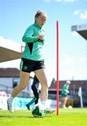 1 June 2025; Aoibheann Clancy during a Republic of Ireland women's training session at Turner's Cross in Cork. Photo by Stephen McCarthy/Sportsfile