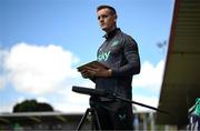 1 June 2025; STATSports analyst Ronan Molloy during a Republic of Ireland women's training session at Turner's Cross in Cork. Photo by Stephen McCarthy/Sportsfile