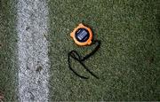 1 June 2025; A detailed view of a stopwatch during a Republic of Ireland women's training session at Turner's Cross in Cork. Photo by Stephen McCarthy/Sportsfile