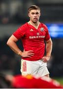 31 May 2025; Jack Crowley of Munster during the United Rugby Championship quarter-final match between Hollywoodbets Sharks and Munster at Kings Park Stadium in Durban, South Africa. Photo by Shaun Roy/Sportsfile