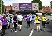 1 June 2025; Participants during the 2025 Vhi Women’s Mini Marathon. More than 28,500 women from all over the country took to the streets of Dublin to run, walk and jog the 10km route, raising much needed funds for hundreds of charities. For further information please log on to www.vhiwomensminimarathon.ie. Photo by Stephen Marken/Sportsfile