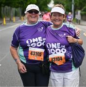 1 June 2025; Participants during the 2025 Vhi Women’s Mini Marathon. More than 28,500 women from all over the country took to the streets of Dublin to run, walk and jog the 10km route, raising much needed funds for hundreds of charities. For further information please log on to www.vhiwomensminimarathon.ie. Photo by Stephen Marken/Sportsfile