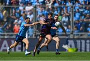 1 June 2025; Armagh goalkeeper Ethan Rafferty in action against Colm Basquel, left, and Sean MacMahon of Dublin during the GAA Football All-Ireland Senior Championship Round 2 match between Dublin and Armagh at Croke Park in Dublin. Photo by Daire Brennan/Sportsfile