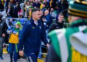 1 June 2025; Cavan manager Raymond Galligan leaves the pitch after the GAA Football All-Ireland Senior Championship Round 2 match between Cavan and Donegal at Kingspan Breffni in Cavan. Photo by Brendan Moran/Sportsfile