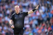 1 June 2025; Referee Joe McQuillan during the GAA Football All-Ireland Senior Championship Round 2 match between Dublin and Armagh at Croke Park in Dublin. Photo by Ray McManus/Sportsfile
