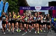 1 June 2025; Participants at the start of the 2025 Vhi Women’s Mini Marathon. More than 28,500 women from all over the country took to the streets of Dublin to run, walk and jog the 10km route, raising much needed funds for hundreds of charities. For further information please log on to www.vhiwomensminimarathon.ie Photo by Seb Daly/Sportsfile
