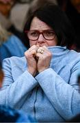 1 June 2025; An anxious looking supporter near the end of the GAA Football All-Ireland Senior Championship Round 2 match between Dublin and Armagh at Croke Park in Dublin. Photo by Ray McManus/Sportsfile