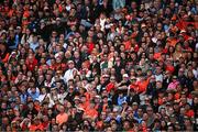 1 June 2025; A section of the 38,763 supporters watch from the Hogan Stand during the GAA Football All-Ireland Senior Championship Round 2 match between Dublin and Armagh at Croke Park in Dublin. Photo by Ray McManus/Sportsfile