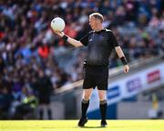 1 June 2025; Referee Joe McQuillan during the GAA Football All-Ireland Senior Championship Round 2 match between Dublin and Armagh at Croke Park in Dublin. Photo by Ray McManus/Sportsfile