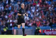 1 June 2025; Referee Joe McQuillan during the GAA Football All-Ireland Senior Championship Round 2 match between Dublin and Armagh at Croke Park in Dublin. Photo by Ray McManus/Sportsfile