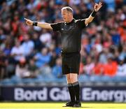 1 June 2025; Referee Joe McQuillan during the GAA Football All-Ireland Senior Championship Round 2 match between Dublin and Armagh at Croke Park in Dublin. Photo by Ray McManus/Sportsfile