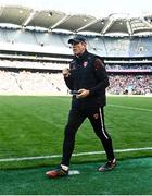 1 June 2025; Armagh manager Kieran McGeeney celebrates after the GAA Football All-Ireland Senior Championship Round 2 match between Dublin and Armagh at Croke Park in Dublin. Photo by Dáire Brennan/Sportsfile