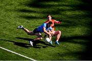 1 June 2025; Cormac Costello of Dublin in action against Paddy Burns of Armagh during the GAA Football All-Ireland Senior Championship Round 2 match between Dublin and Armagh at Croke Park in Dublin. Photo by Dáire Brennan/Sportsfile Photo by Dáire Brennan/Sportsfile