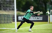 2 June 2025; Goalkeeper Josh Keeley during a Republic of Ireland training session at the FAI National Training Centre in Abbotstown, Dublin. Photo by Seb Daly/Sportsfile