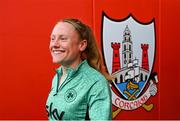 2 June 2025; Amber Barrett during a Republic of Ireland women's training session at Páirc Uí Chaoimh in Cork. Photo by Stephen McCarthy/Sportsfile