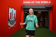 2 June 2025; Louise Quinn during a Republic of Ireland women's training session at Páirc Uí Chaoimh in Cork. Photo by Stephen McCarthy/Sportsfile