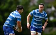 2 June 2025; James Ryan, right, and Thomas Clarkson during a Leinster Rugby squad training session at UCD in Dublin. Photo by Shauna Clinton/Sportsfile