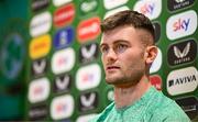 2 June 2025; Josh Honohan during a Republic of Ireland media conference at the FAI Headquarters in Abbotstown, Dublin. Photo by Seb Daly/Sportsfile