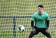 2 June 2025; Goalkeeper Max O'Leary during a Republic of Ireland training session at the FAI National Training Centre in Abbotstown, Dublin. Photo by Seb Daly/Sportsfile
