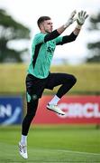 2 June 2025; Goalkeeper Josh Keeley during a Republic of Ireland training session at the FAI National Training Centre in Abbotstown, Dublin. Photo by Seb Daly/Sportsfile