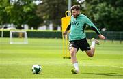 2 June 2025; Ryan Manning during a Republic of Ireland training session at the FAI National Training Centre in Abbotstown, Dublin. Photo by Seb Daly/Sportsfile