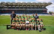 2 June 2025; Participants and mentors from Kilmihil in Clare during the 2025 LGFA Under 10 Go Games Festival Day at Croke Park in Dublin. Photo by Piaras Ó Mídheach/Sportsfile