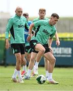 2 June 2025; Dara O'Shea during a Republic of Ireland training session at the FAI National Training Centre in Abbotstown, Dublin. Photo by Seb Daly/Sportsfile
