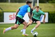 2 June 2025; Jake O'Brien during a Republic of Ireland training session at the FAI National Training Centre in Abbotstown, Dublin. Photo by Seb Daly/Sportsfile
