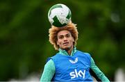 2 June 2025; John Joe Patrick Finn during a Republic of Ireland training session at the FAI National Training Centre in Abbotstown, Dublin. Photo by Seb Daly/Sportsfile