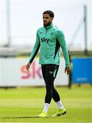 2 June 2025; Andrew Omobamidele during a Republic of Ireland training session at the FAI National Training Centre in Abbotstown, Dublin. Photo by Seb Daly/Sportsfile