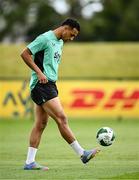2 June 2025; Adam Idah during a Republic of Ireland training session at the FAI National Training Centre in Abbotstown, Dublin. Photo by Seb Daly/Sportsfile