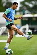 2 June 2025; Adam Idah during a Republic of Ireland training session at the FAI National Training Centre in Abbotstown, Dublin. Photo by Seb Daly/Sportsfile
