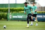 2 June 2025; Andrew Omobamidele during a Republic of Ireland training session at the FAI National Training Centre in Abbotstown, Dublin. Photo by Seb Daly/Sportsfile
