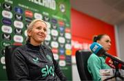 2 June 2025; Head coach Carla Ward during a Republic of Ireland women's media conference at Páirc Uí Chaoimh in Cork. Photo by Stephen McCarthy/Sportsfile