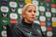 2 June 2025; Head coach Carla Ward during a Republic of Ireland women's media conference at Páirc Uí Chaoimh in Cork. Photo by Stephen McCarthy/Sportsfile