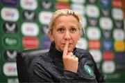 2 June 2025; Head coach Carla Ward during a Republic of Ireland women's media conference at Páirc Uí Chaoimh in Cork. Photo by Stephen McCarthy/Sportsfile