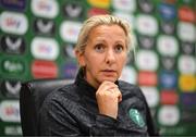2 June 2025; Head coach Carla Ward during a Republic of Ireland women's media conference at Páirc Uí Chaoimh in Cork. Photo by Stephen McCarthy/Sportsfile