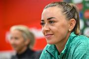 2 June 2025; Katie McCabe during a Republic of Ireland women's media conference at Páirc Uí Chaoimh in Cork. Photo by Stephen McCarthy/Sportsfile