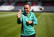 2 June 2025; Katie McCabe before a Republic of Ireland women's media conference at Páirc Uí Chaoimh in Cork. Photo by Stephen McCarthy/Sportsfile