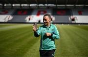 2 June 2025; Katie McCabe before a Republic of Ireland women's media conference at Páirc Uí Chaoimh in Cork. Photo by Stephen McCarthy/Sportsfile