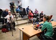 2 June 2025; Katie McCabe during a Republic of Ireland women's media conference at Páirc Uí Chaoimh in Cork. Photo by Stephen McCarthy/Sportsfile