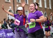 1 June 2025; Participants during the 2025 Vhi Women’s Mini Marathon. More than 28,500 women from all over the country took to the streets of Dublin to run, walk and jog the 10km route, raising much needed funds for hundreds of charities. For further information please log on to www.vhiwomensminimarathon.ie Photo by David Fitzgerald/Sportsfile