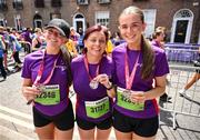 1 June 2025; Participants during the 2025 Vhi Women’s Mini Marathon. More than 28,500 women from all over the country took to the streets of Dublin to run, walk and jog the 10km route, raising much needed funds for hundreds of charities. For further information please log on to www.vhiwomensminimarathon.ie Photo by David Fitzgerald/Sportsfile