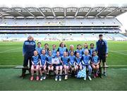 2 June 2025; Participants and mentors from Longford Slashers in Longford during the 2025 LGFA Under 10 Go Games Festival Day at Croke Park in Dublin. Photo by Piaras Ó Mídheach/Sportsfile