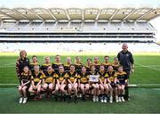 2 June 2025; Participants and mentors from Naomh Molaoise in Offaly during the 2025 LGFA Under 10 Go Games Festival Day at Croke Park in Dublin. Photo by Piaras Ó Mídheach/Sportsfile